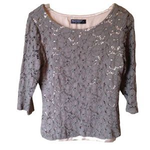 Gorgeous Rina Scimento Lace Top Made in Italy Large NWT